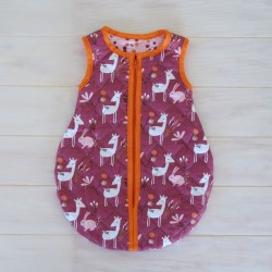 Puppenschlafsack gross Rehe und Hasen