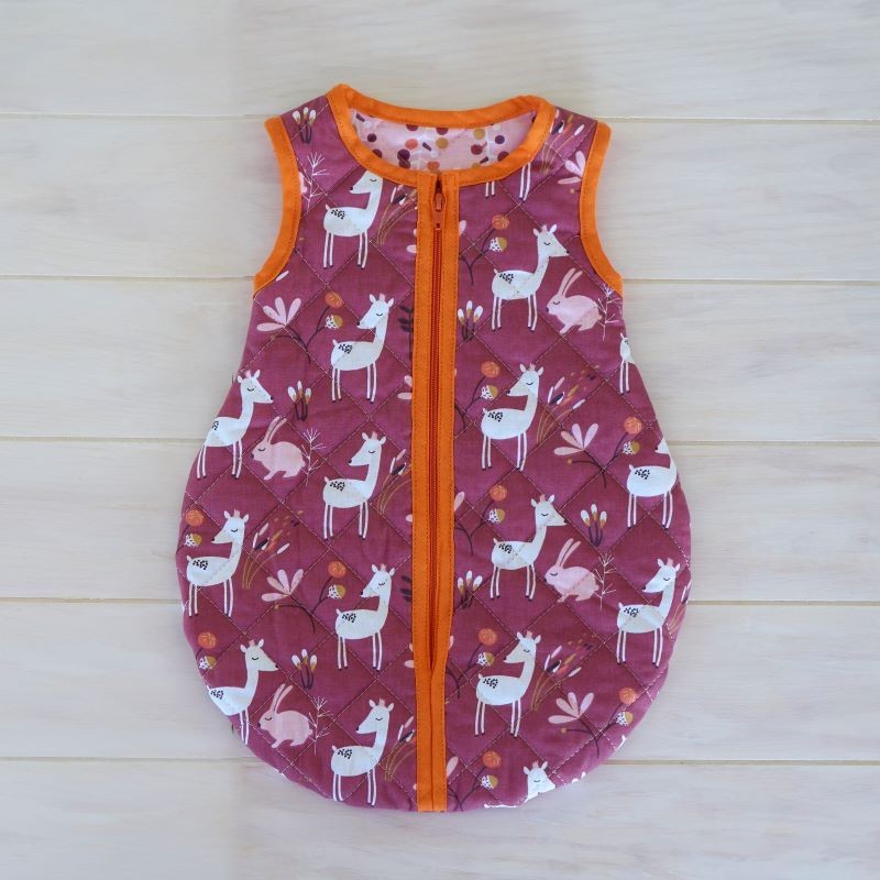 Puppenschlafsack gross Rehe und Hasen
