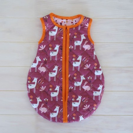 Puppenschlafsack gross Rehe und Hasen