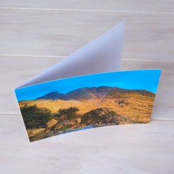 Klappkarte Berge mit Regenbogen