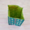 Lunchbag Blumen auf grünem Karomuster