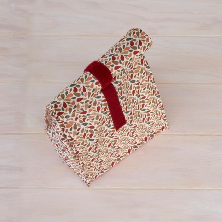 Lunchbag olive-rote Tropfen