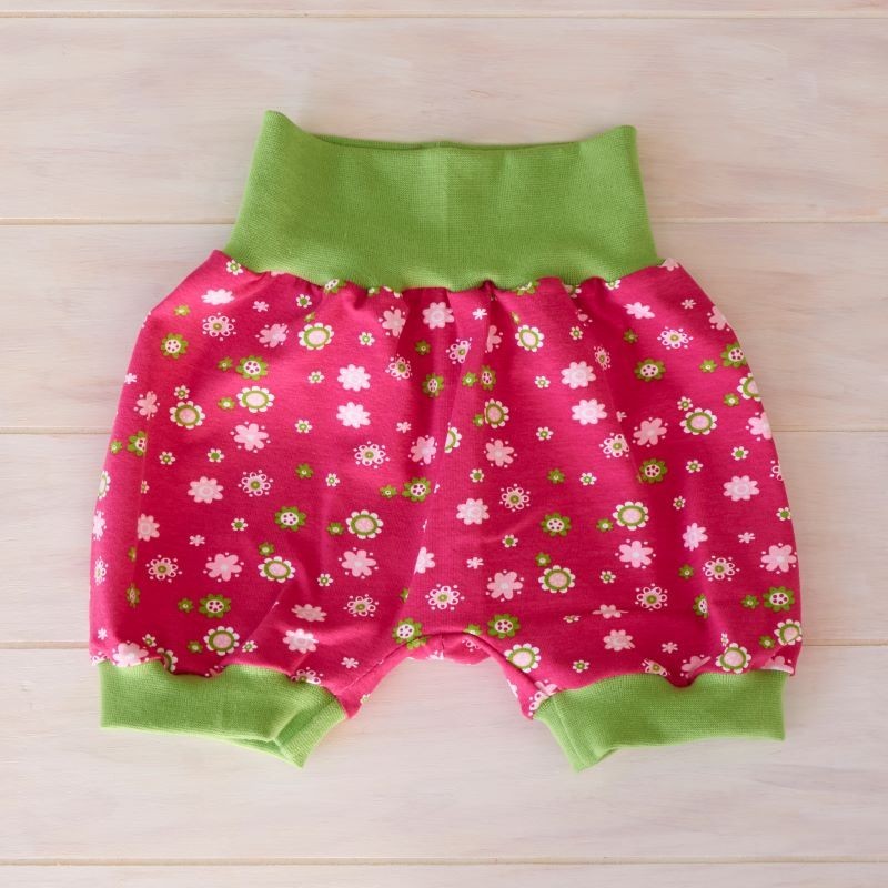 Hose pink kleine Blumen Gr. 80-92